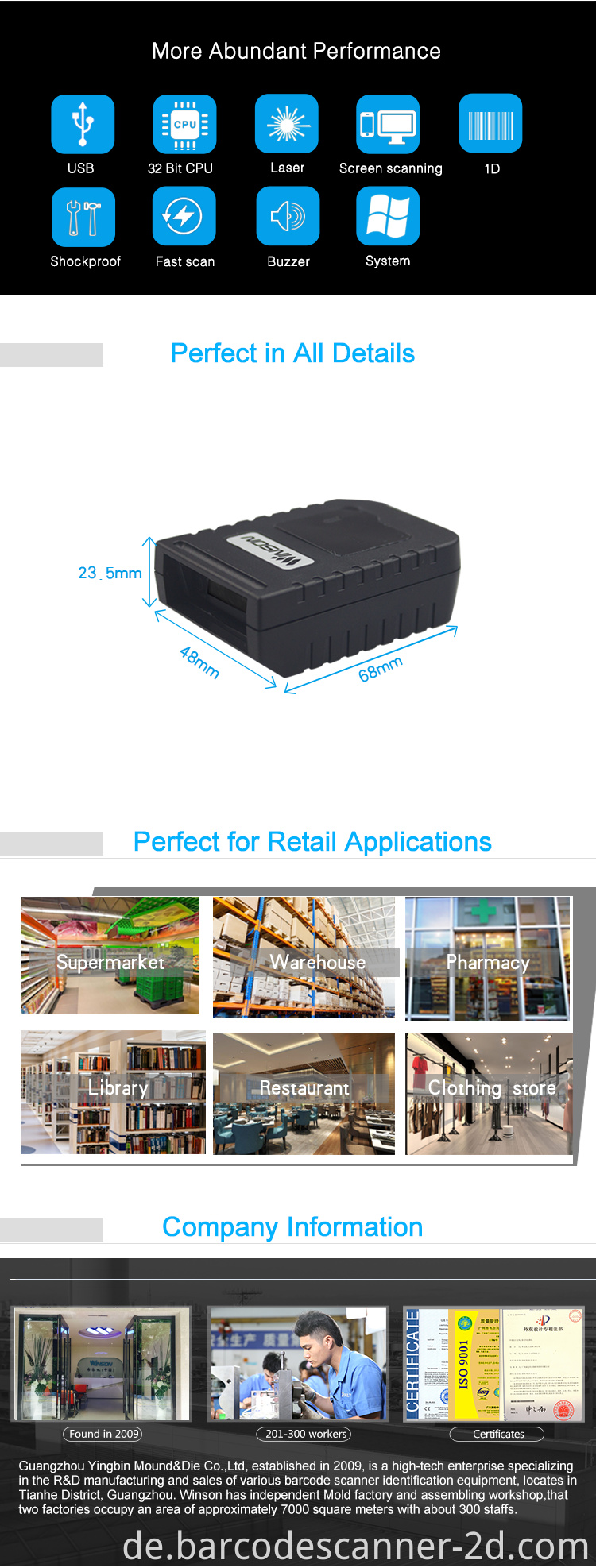 Barcodelesegerät barcode scanner